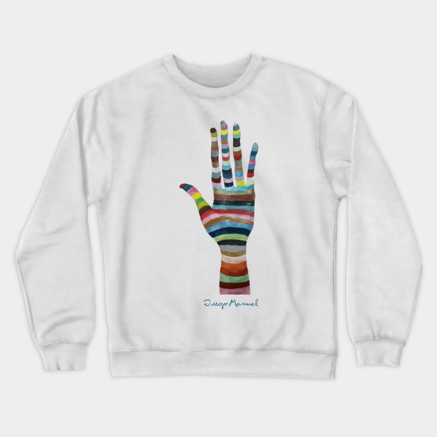 The hand 4 b Crewneck Sweatshirt by diegomanuel